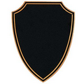 Black Screened Shield w/Gold Border (6"x7 1/2")